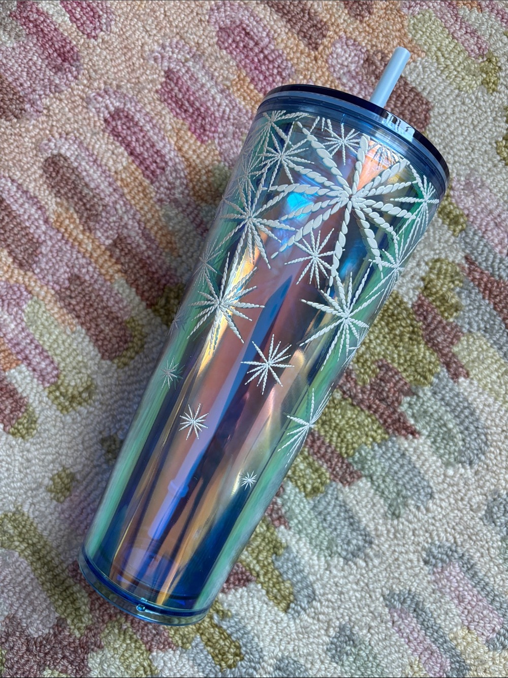 Gorgeous Starbucks NWT Shimmery Iridescent Blue, green, metallic, icicle Tumbler